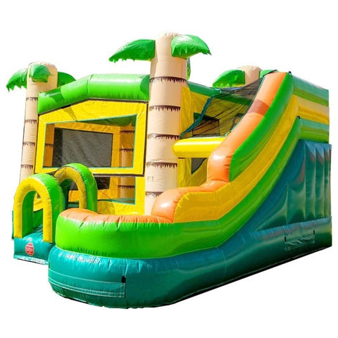 Modular Tropical Water Slide Bounce House Combo with Blower