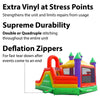 Image of Orange Rainbow Deluxe Inflatable Castle Bounce House Slide Combo w/ Blower