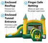 Image of Kids Green Marble Dual Lane Bounce House with Slide Combo with Blower