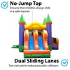 Image of Orange Kids Commercial Bounce House with Double Lane Slide Combo with Blower