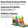 Image of Orange Kids Commercial Inflatable Bounce House with Double Lane Slide Combo with Blower