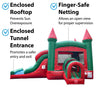 Image of Kids Red Marble Double Lane Slide Combo with Blower