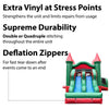 Image of Kids Red Marble Double Lane Slide Combo with Blower