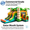 Image of Kids Tropical Castle Bounce House and Double Lane Slide Combo with Blower