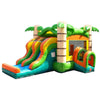 Image of Kids Tropical Bounce House and Double Lane Slide Combo with Blower