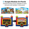 Image of Sale on Rainbow Commercial Inflatable Bounce House with Slide Combo and Blower