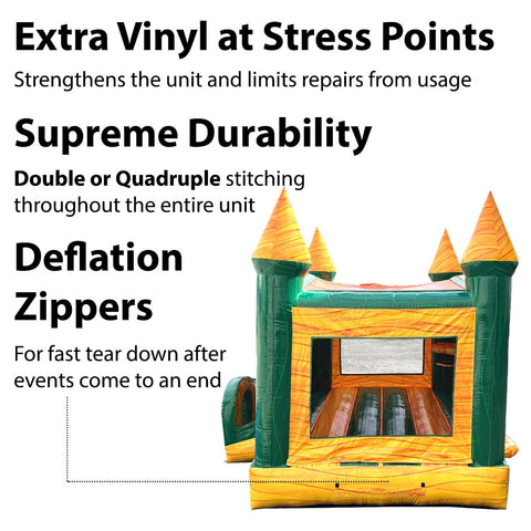 Yellow Marble Modular Bounce House with Blower