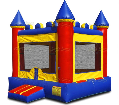 Inflatable Bounce Houses Castle with Panel location is an inflatable bounce house for sale and customization options available, Buy yours today.