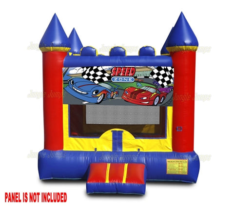 Inflatable Bounce Houses Castle with Panel location is an inflatable bounce house for sale and customization options available, Buy yours today.