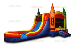 15'H Crayon Combo Splash Pool by Jungle Jumps