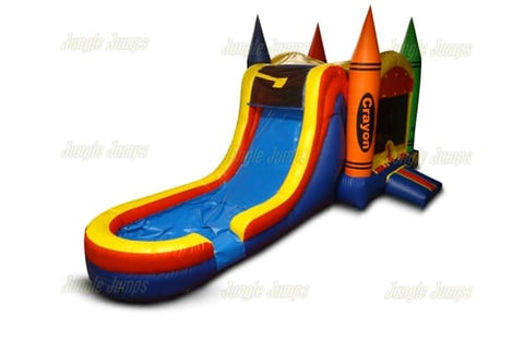 15'H Crayon Combo Splash Pool by Jungle Jumps