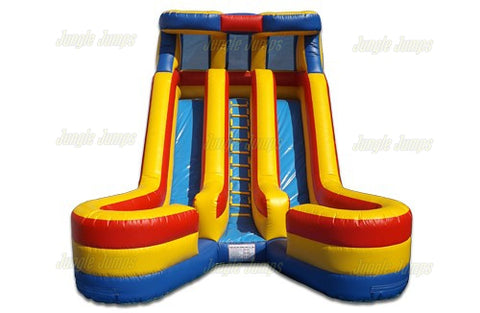 18'H Double Bay Water Slide by Jungle Jumps