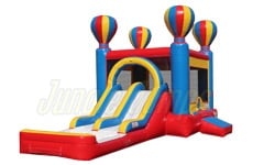 15' H Rainbow Double Lane Balloon Combo by Jungle Jumps