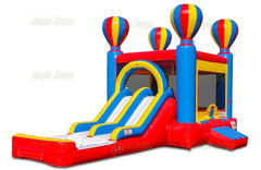 15' H Rainbow Double Lane Balloon Combo by Jungle Jumps