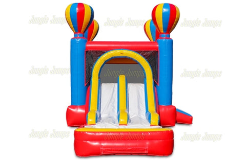 15' H Rainbow Double Lane Balloon Combo by Jungle Jumps