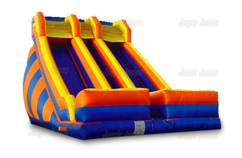 Double Lane Dry Slide by Jungle Jumps