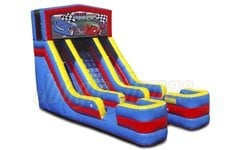 20'H Double Lane Module Slide Wet/Dry by Jungle Jumps