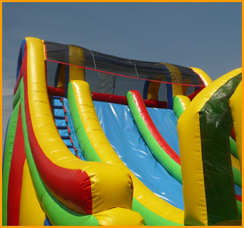 20'H Inflatable Double Lane Splash Water Slide by Ultimate Jumpers