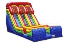 18'H Dual Primary Colors Slide with Splash Pool by Jungle Jumps