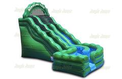 18'H Emerald Rippling Tide Slide Splash Pool by Jungle Jumps
