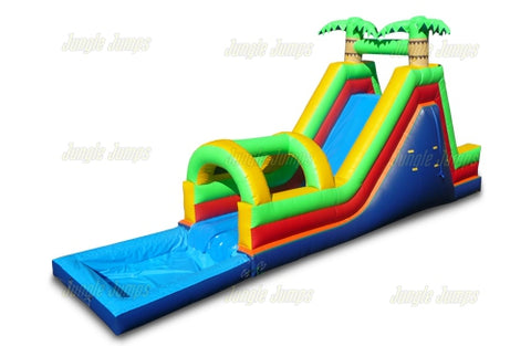 17'H Fun Slide With Pool II by Jungle Jumps