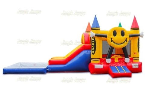 15'H Happy Crayon Combo with Pool by Jungle Jumps