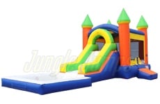 15' H Inflatable Combo with Pool by Jungle Jumps