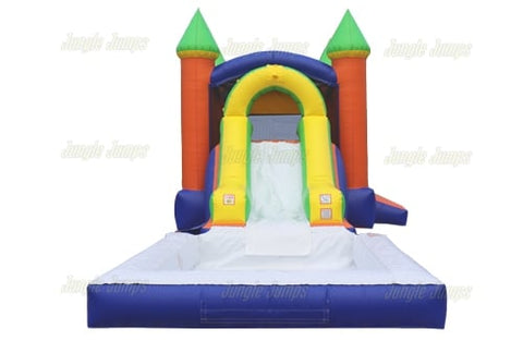 15' H Inflatable Combo with Pool by Jungle Jumps