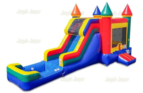 15'H Multicolor Castle Combo WetDry by Jungle Jumps