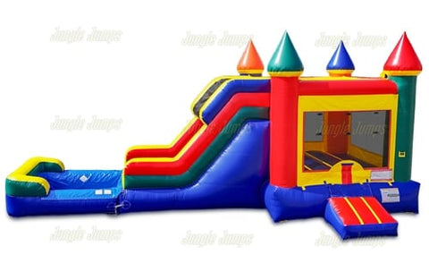 15'H Multicolor Castle Combo WetDry by Jungle Jumps