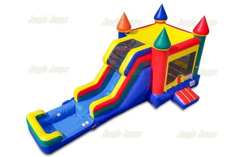 15'H Multicolor Castle Combo WetDry by Jungle Jumps