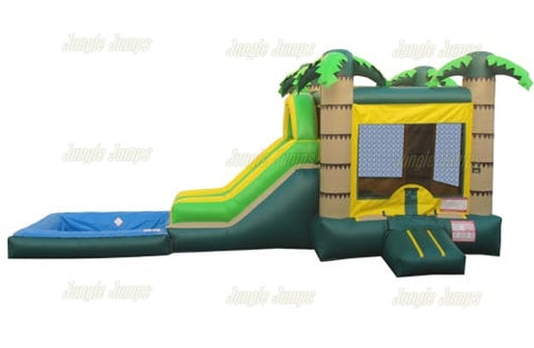 14' H Palm House Combo with Pool by Jungle Jumps