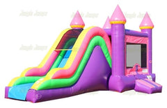 15'H Pink Castle Combo by Jungle Jumps