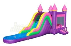 15'H Pink Castle Combo with Pool by Jungle Jumps