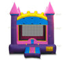Image of Inflatable Bounce Houses Pink Castle Jump is an inflatable bounce house for sale and customization options available, Buy yours today.
