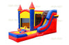 Image of 16' H Primary Castle side Slide Combo Wet/Dry by Jungle Jumps