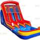 18'H Primary Color Double Lane Slide by Jungle Jumps