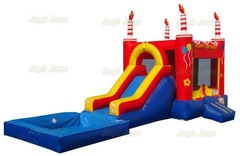 15' H Red Birthday Combo With Pool by Jungle Jumps