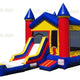 Red/Blue V-Roof Castle Combo with Pool by Jungle Jumps
