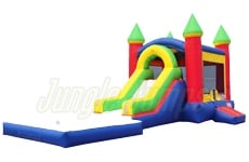 15'H Red Side Slide Combo with Pool by Jungle Jumps