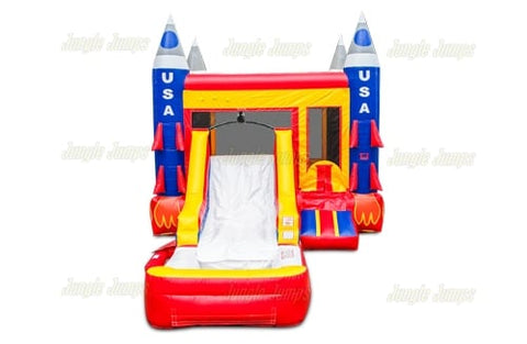 15' H Rocket Ship Combo with Pool by Jungle Jumps