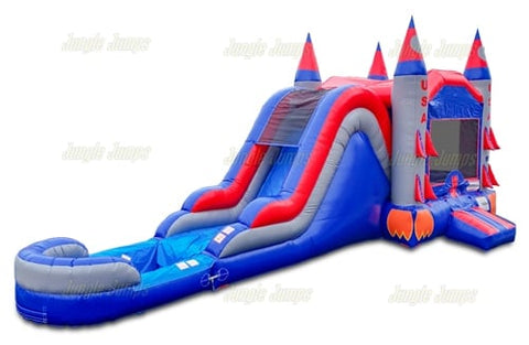 15' H Rocketship Combo with Pool by Jungle Jumps