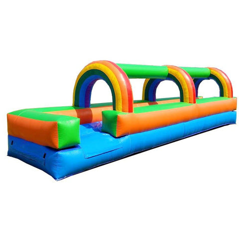 25' Rental Lite Rainbow Inflatable Splash and Ride Waterslide