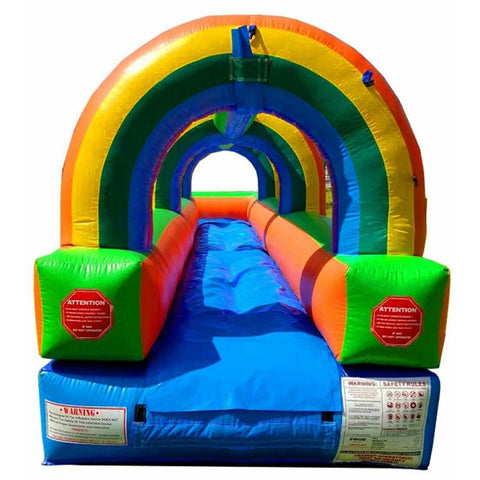 25' Rental Lite Rainbow Inflatable Splash and Ride Waterslide