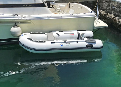 White Marlin 9.8′ Inflatable Fishing Boat | EVA Teak Deck Air Floor