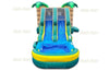 Image of 14' H Tropical Double Lane Combo with Pool by Jungle Jumps