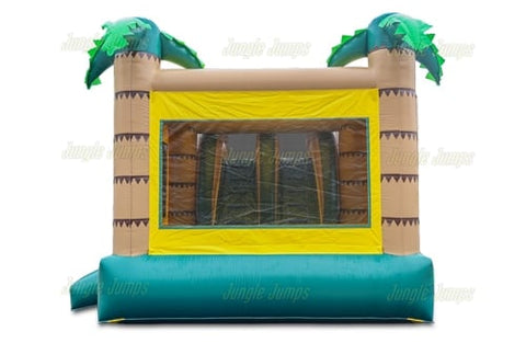 14' H Tropical Double Lane Combo with Pool by Jungle Jumps