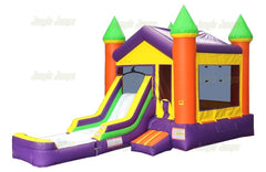 V-Roof Castle Combo II with Pool by Jungle Jumps