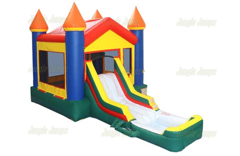 V-Roof Castle Combo with Pool by Jungle Jumps