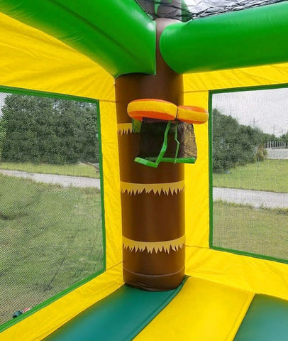 Rental Lite Tropical Bounce House Slide Combo with Non-Removable Pool